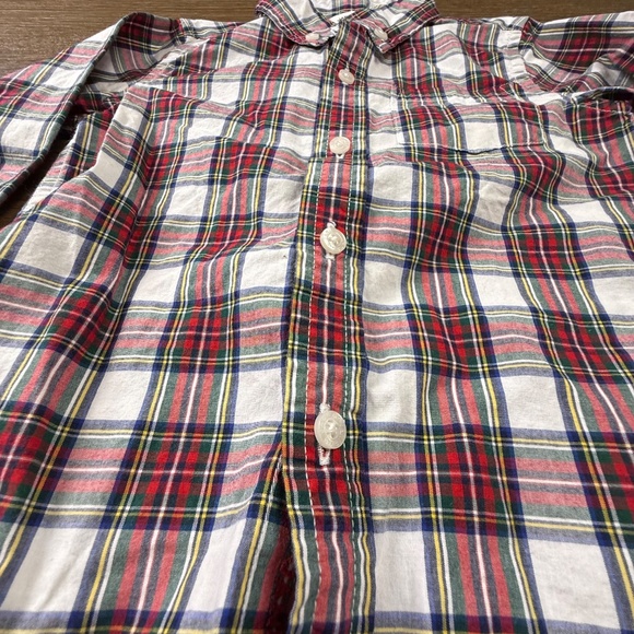 Janie & Jack Boys Holiday Button Down Shirt and Sweater 2T Winter Red Christmas - Picture 10 of 16